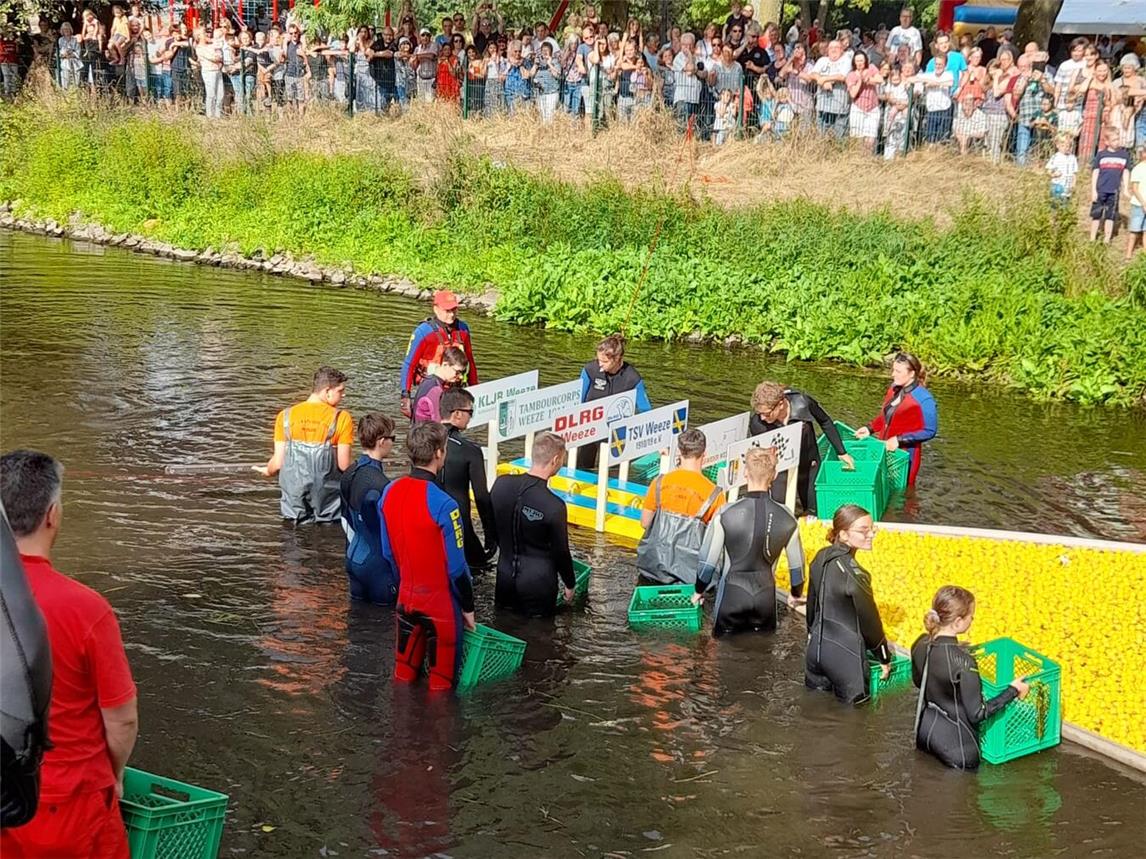 Der Vorverkauf der Entenlose für das Entenrennen in Weeze startet bald. Foto: Gemeinde Weeze