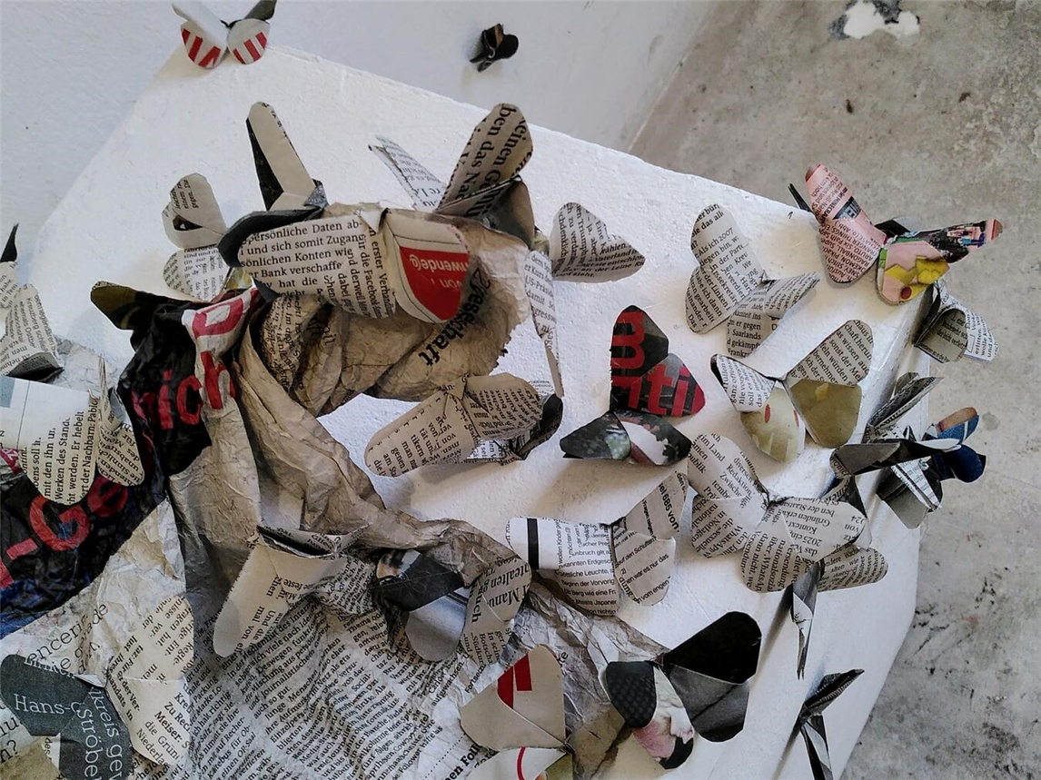 Detailansicht einer Arbeit von Rita Beckmann. Foto: ArToll