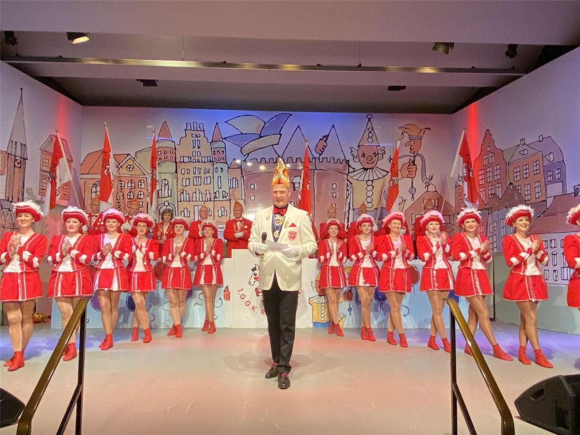 Die 1. GGK Rot-Weiß freut sich wieder auf eine stimmungsvolle Sitzung im Gocher Kastell. Foto: privat