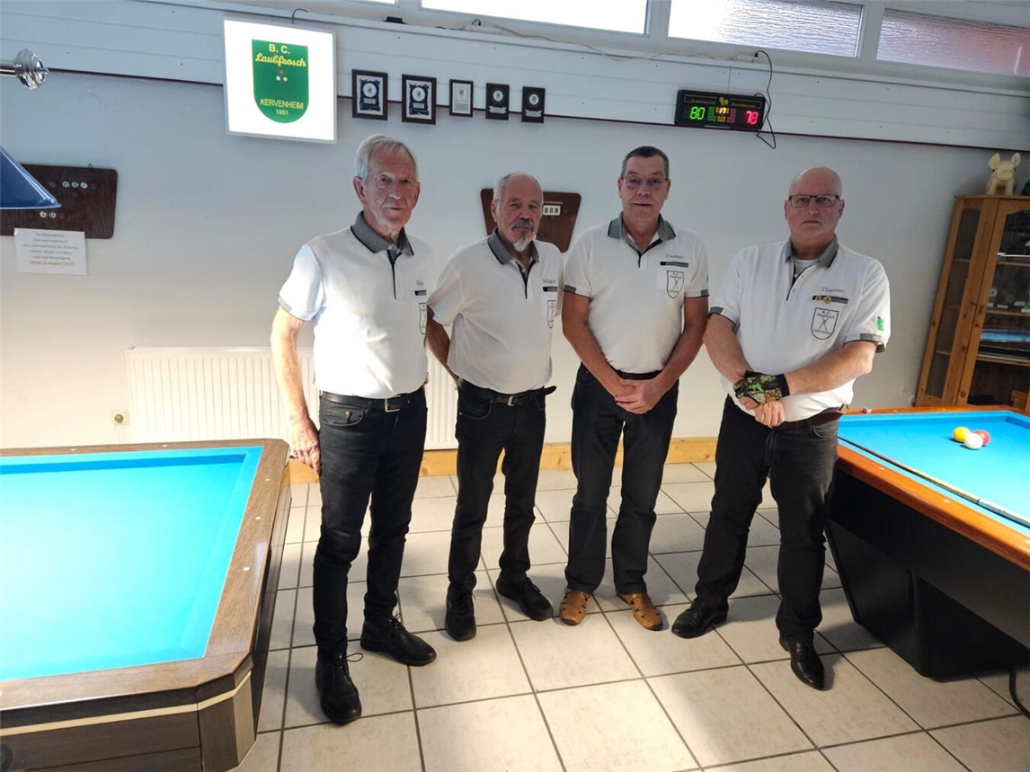 Die 2. Mannschaft: (v. l.) Heinz Franzen, Wolfgang Pfitzner, Thomas Cholewa und Thomas Büchner.Foto: privat