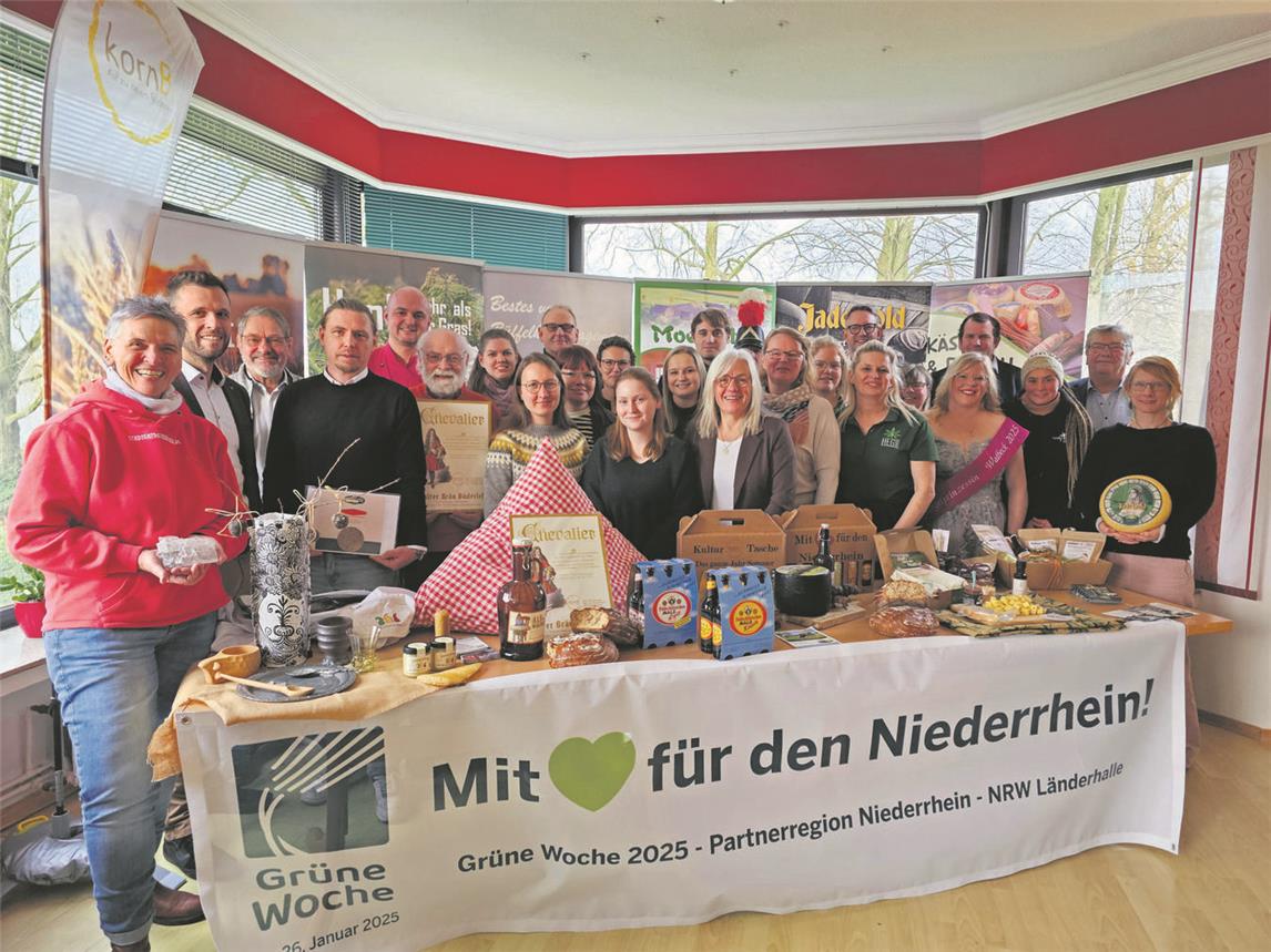 Die Akteure vom Niederrhein vertreten ihre Heimat in Berlin. NN-Foto: Thomas Langer