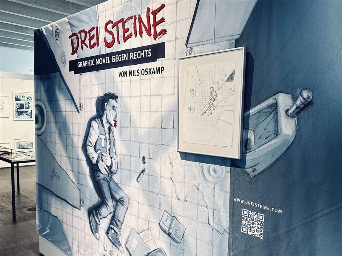 "Drei Steine Ausstellung von Nils Oskamp in Emmerich, Abschlussveranstaltung, Kunst, Emmerich Kultur"