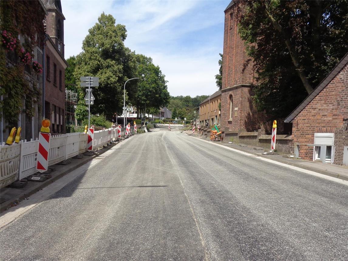 Die Bergstraße in Herongen wird am 12. Juli wieder für den Verkehr freigegeben.Foto: Stadt Straelen