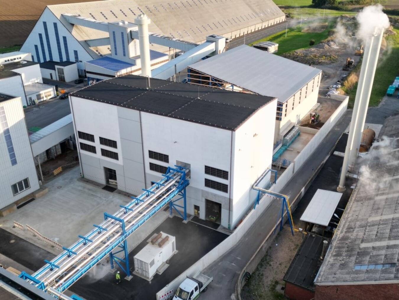 Die Biomasseanlage wurde auf einer Brachfläche innerhalb des Werksgeländes gebaut. Foto: K+S