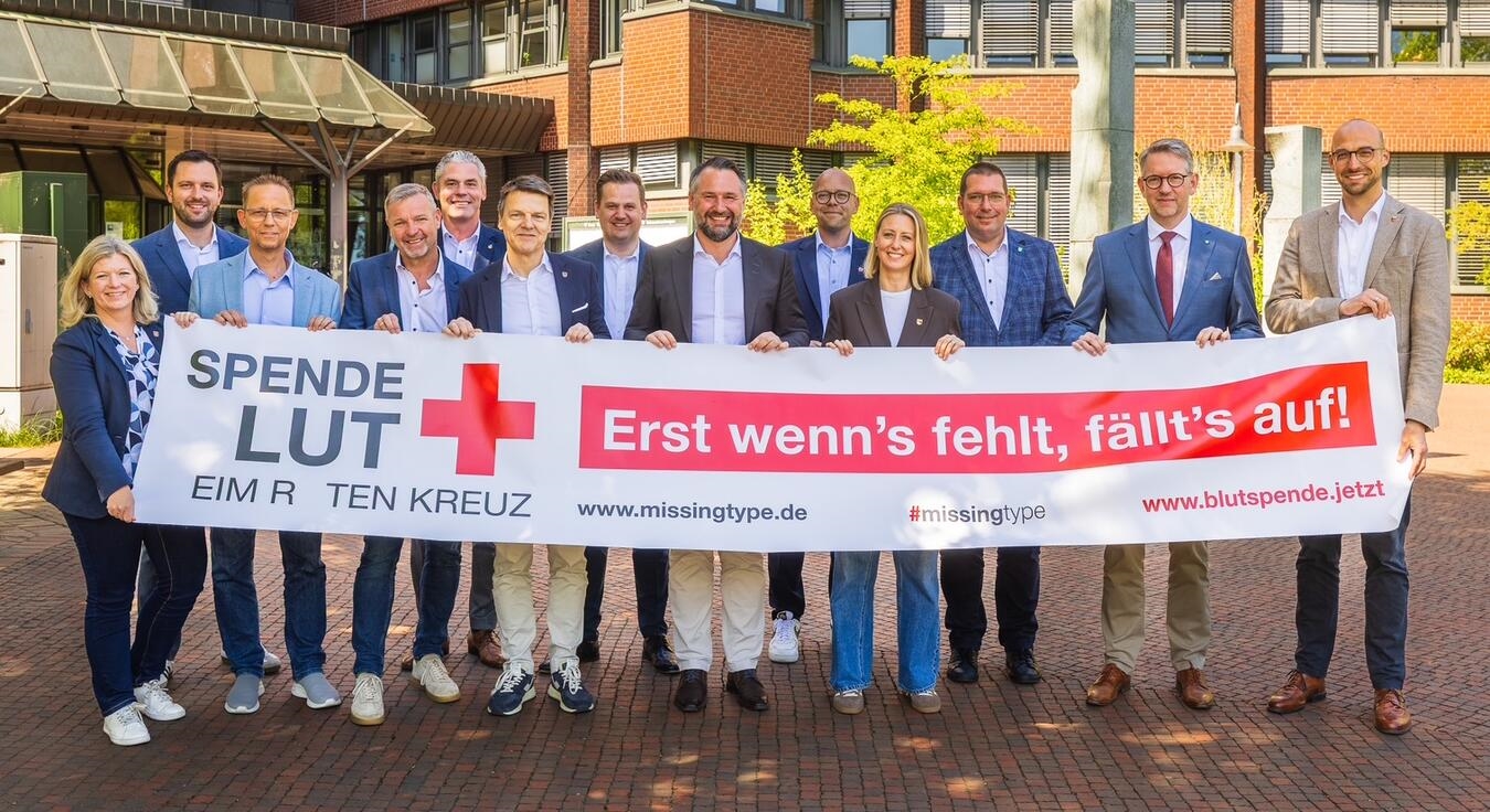 Die Bürgermeisterinnen und Bürgermeister im Kreis Wesel rufen zur Blutspende auf. Foto: Dirk Verweyen