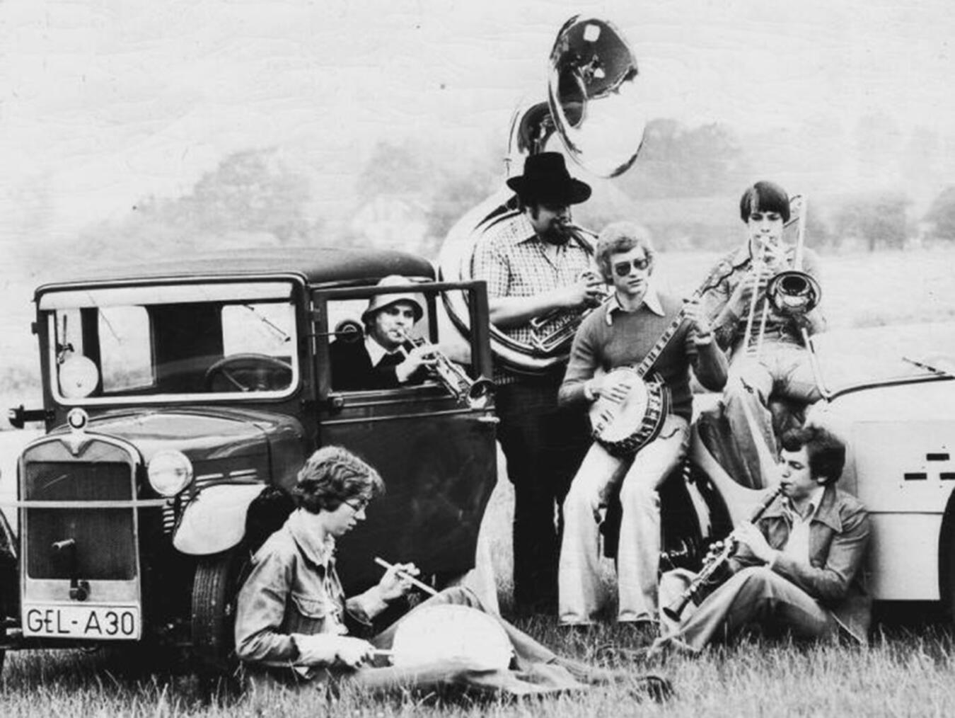 Von der Schülerband zum Jazz-Urgestein aus Geldern Die Drakes of Dixieland gründeten sich 1975 als Schülerband der Musikschule Geldern.Foto: privat