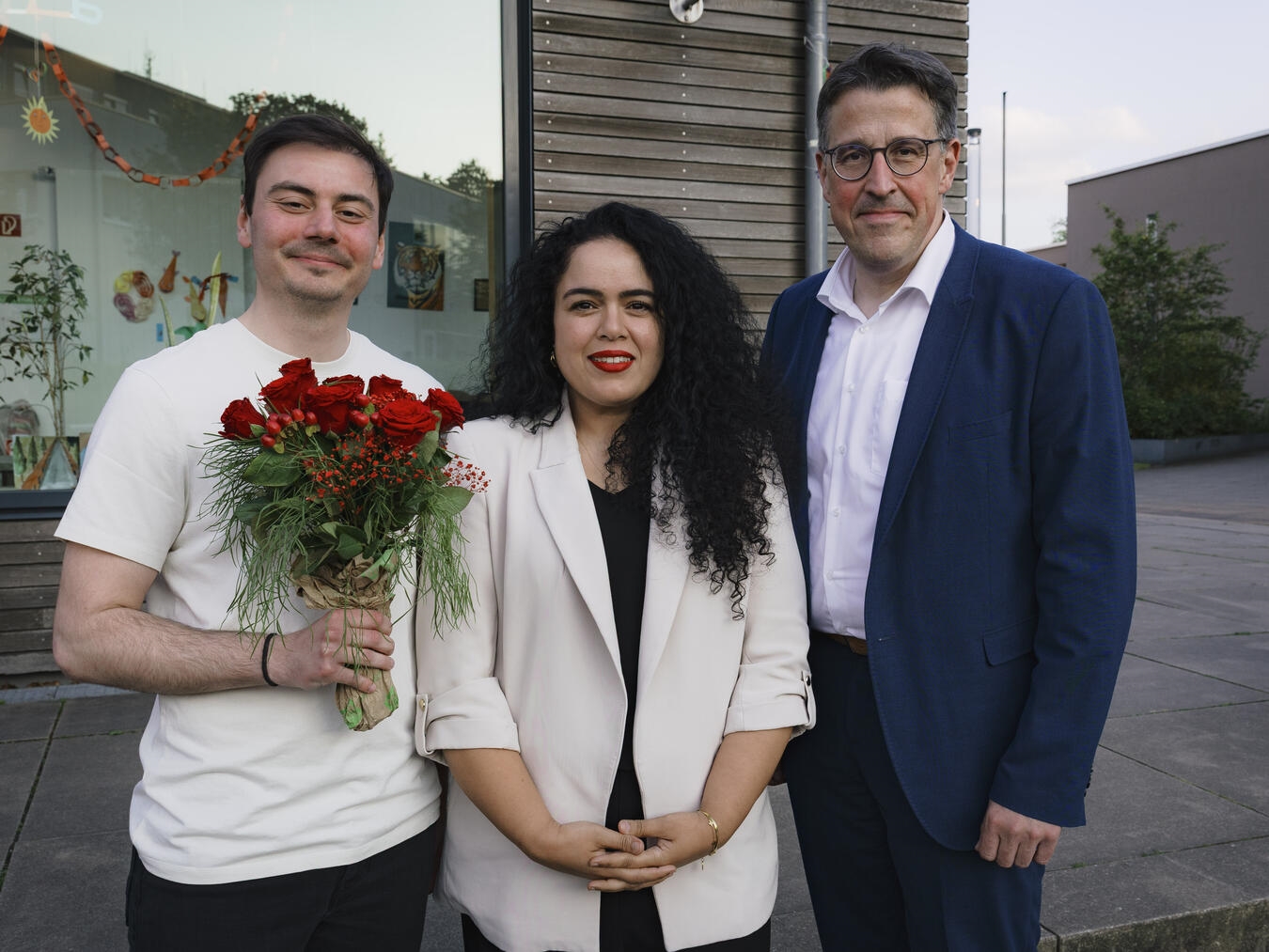 Die drei gewählten Landtagskandidaten der SPD: Paul Stucki, Jihane Zerhouni und René Schneider (v.l.) Foto: SPD