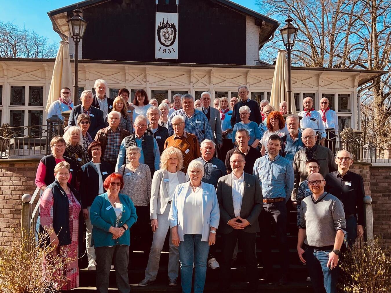 Die ehemaligen Mitarbeiter der Stadt Xanten trafen sich im Schützenhaus. Foto: Stadt Xanten