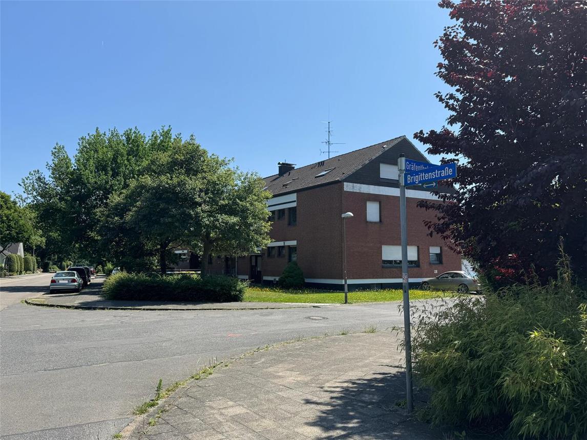 Die Einfahrt zur Gräfenthalstraße von der Brigittenstraße wird ab dem 30. Juni gesperrt.Foto: Stadt Geldern/Gossens