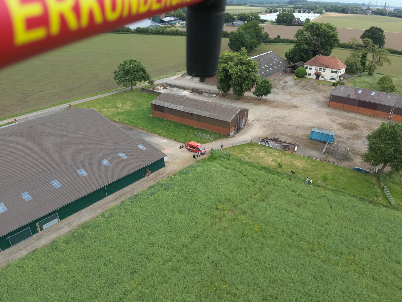 Die Feuerwehr Kleve setzte eine mit Wärmebildkamera ausgestattete Drohne ein. Foto: Feuerwehr Kleve