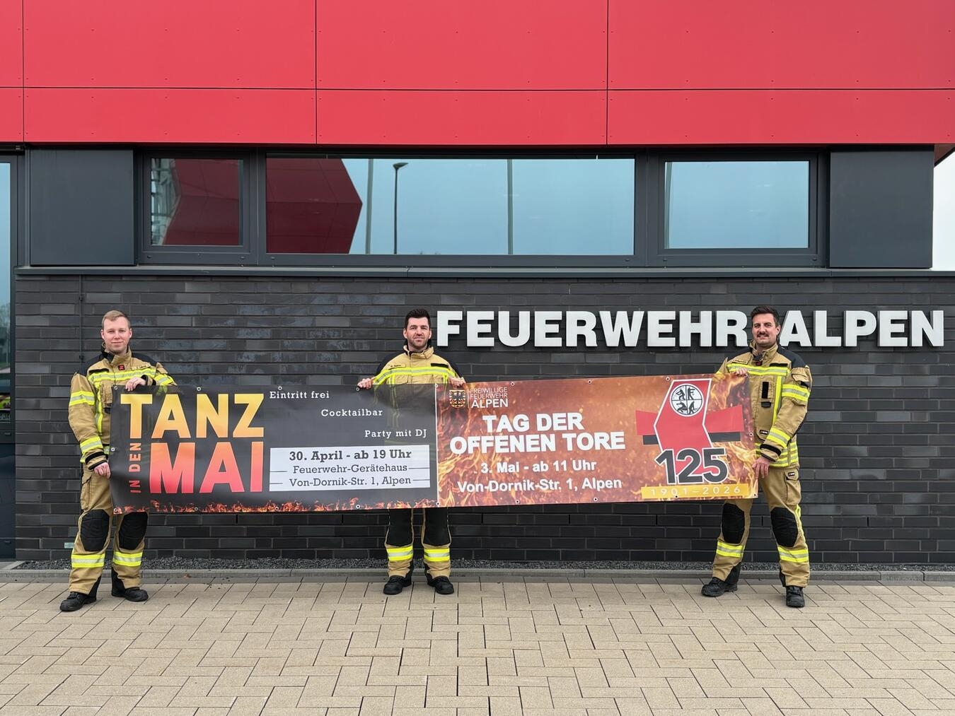Die Freiwillige Feuerwehr Alpen feiert ihr Jubiläum mit den Bürgern. Foto: Freiwillige Feuerwehr Alpen