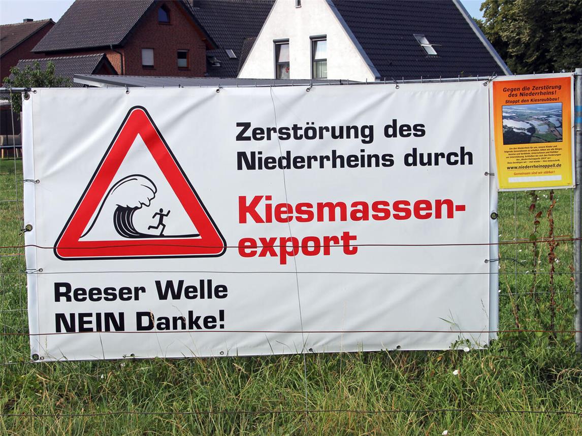 Die Gegner der „Reeser Welle“ sind weiterhin aktiv. NN-Archivfoto: Theo Leie