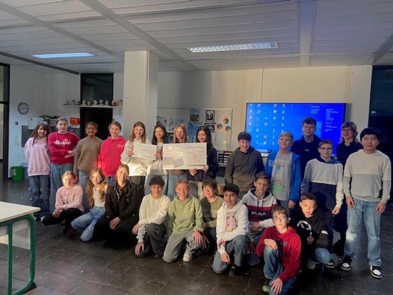 Die Gewinner des Wettbewerbs am Gymnasium in Emmerich. Foto: WfG Emmerich