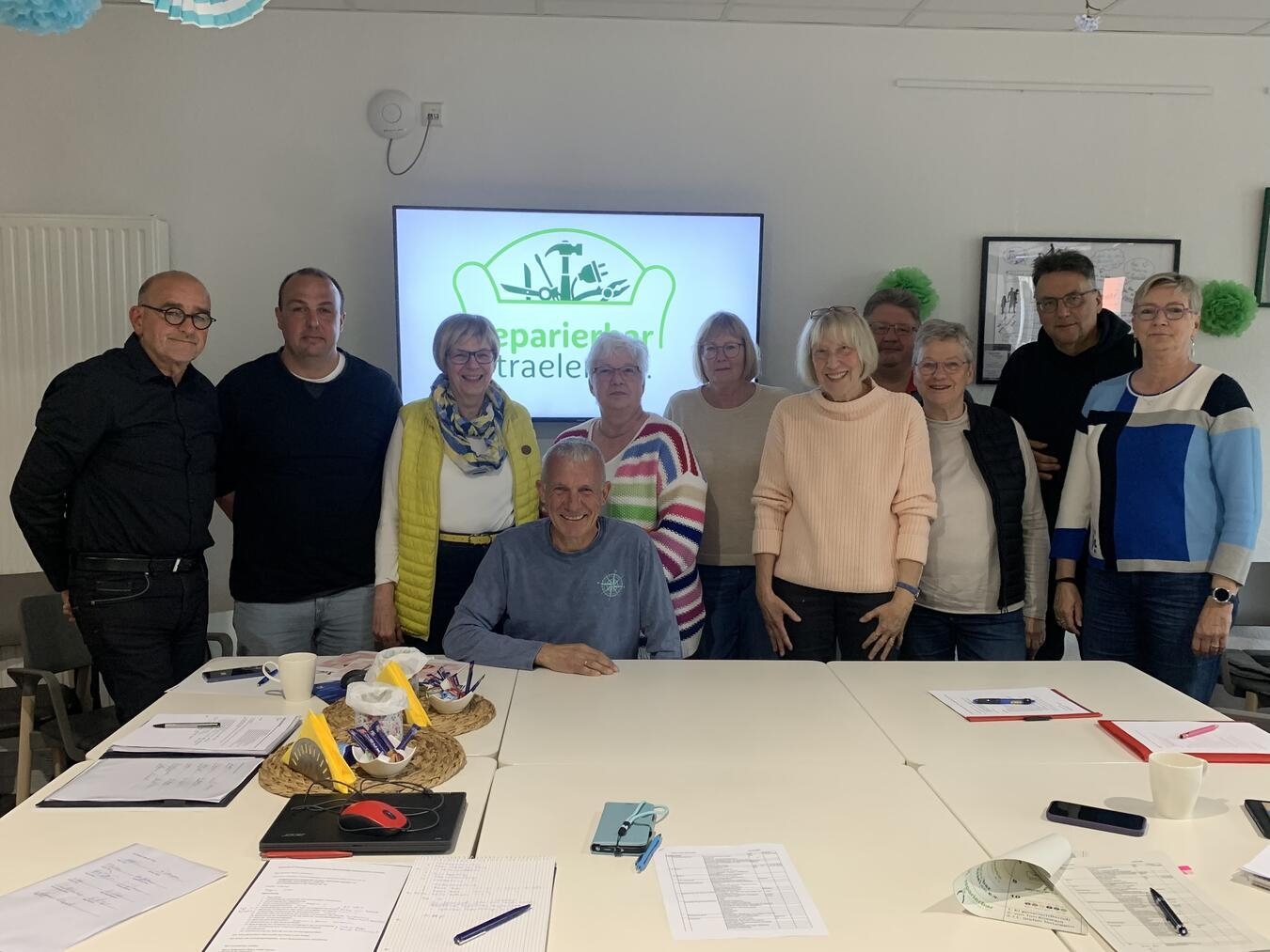 Gründungsmitglieder einer Organisation, Gruppenfoto, Peter Degens, Bernd Basten, Ulrike Kösters, Teamfoto, privat.