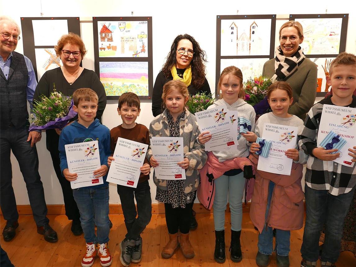 Die Grundschüler aus Wissel erhielten neben einer Urkunde auch eine Einladung zu einem Kunstworkshop.Foto: privat