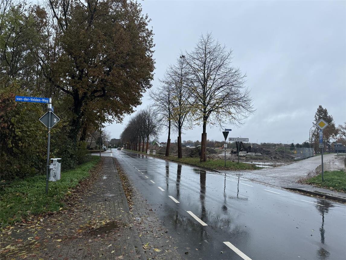 Die Grunewaldstraße in Veert wird ab Montag bis Mitte Januar teilweise gesperrt.Foto: Stadt Geldern/Gossens