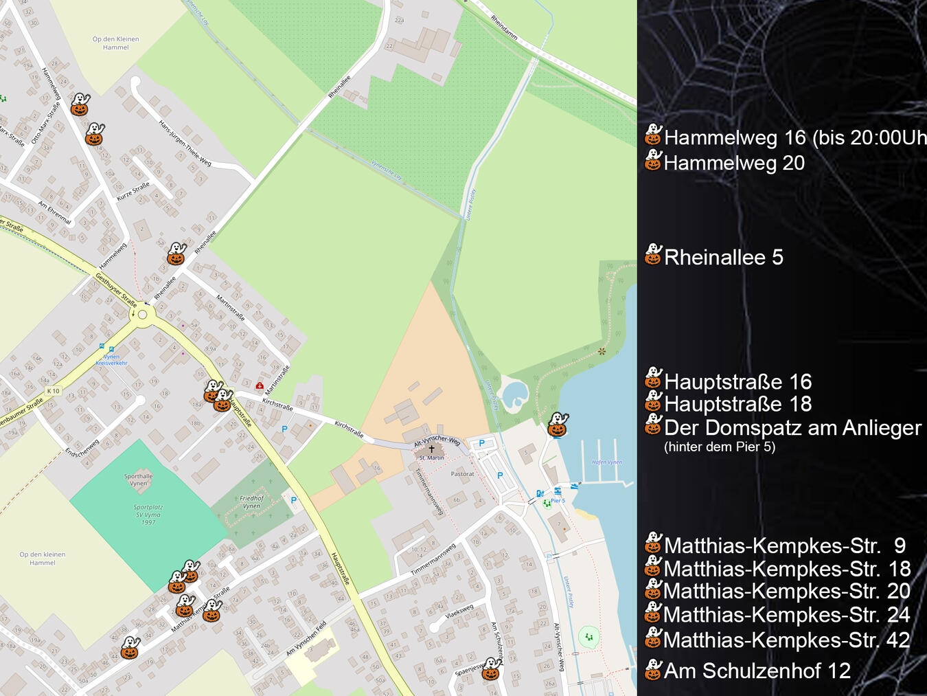 Die Halloween-Karty in Vynen. Grafik: Leufkens