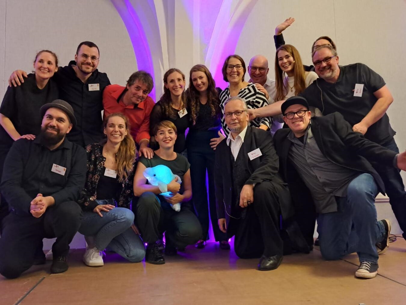 „RheinFlipper“ gastiert zum dritten Mal in Geldern Die Impro-Theatergruppe „RheinFlipper“ bei ihrer letzten Veranstaltung im Gelderner Refektorium.Foto: RheinFlipper
