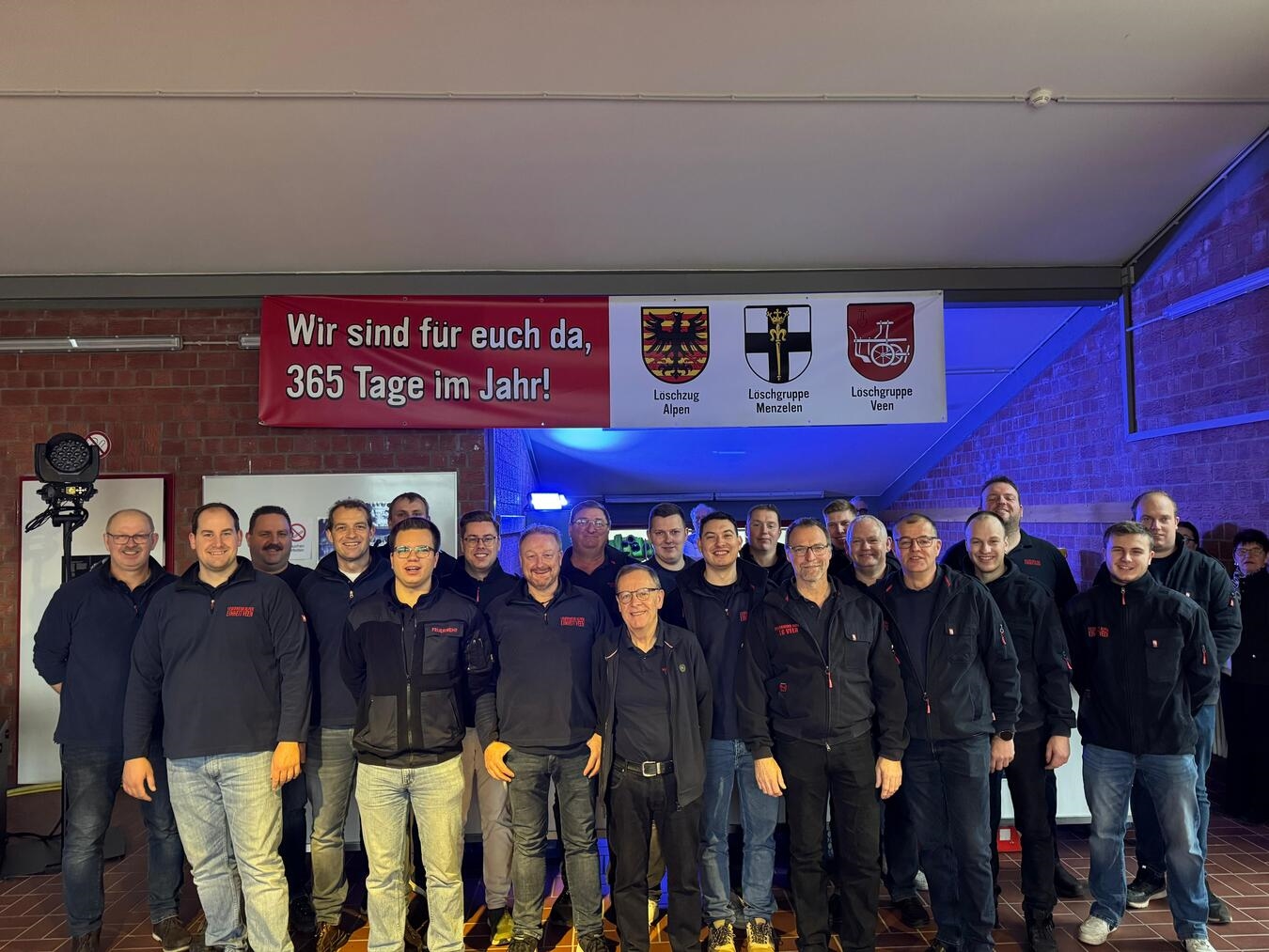 Die Kameraden beim Neujahrsempfang der Feuerwehr in Veen. Foto: Feuerwehr Veen