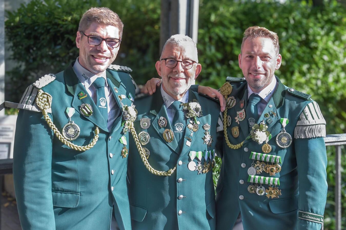 Die Königsanwärter der St.-Sebastian-Bruderschaft vlnr: Christoph Stevens; Jürge...