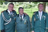 Die Königsanwärter vlnr: Hubert Franken; Jochen Straver; Sören Fork