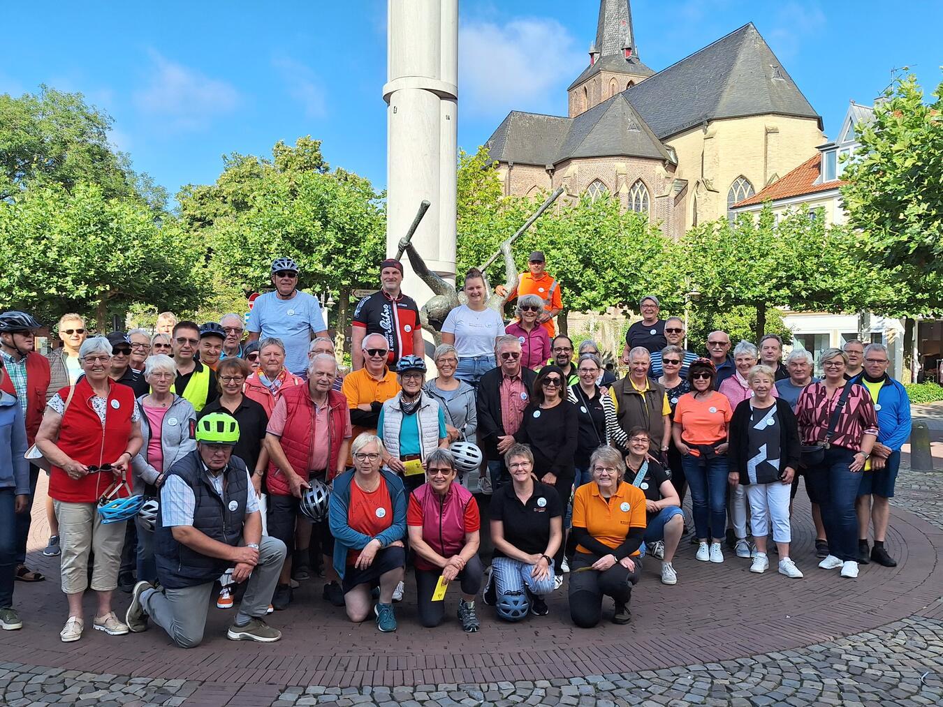 Die Kolpingfamilien beim zweiten bundesweiten Fahrradwochenende. Foto: Marlene Relow