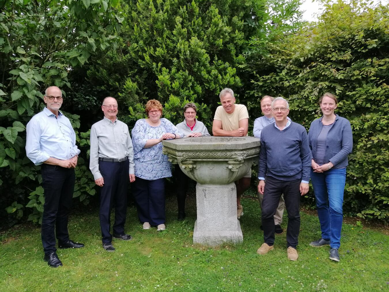 Die Mitglieder im Koordinierungsteam (v. l.): Ludger Broeckmann, Reiner Weidemann, Ursula van Loon, Kirsten Ebben, Hans-Josef Giesen, Christoph Schwerhoff, Berthold Engels und Anne-Kathrin Lehmann. Weitere Mitglieder im Koordinierungsteam sind Dr. Uchenna Aba und Dr. Andrea Spans (Koordinatorin). Foto: privat