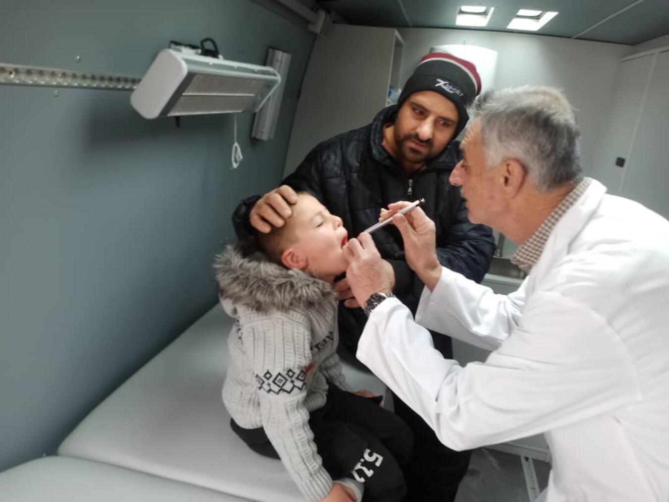 Die Mobile Klinik im Einsatz.