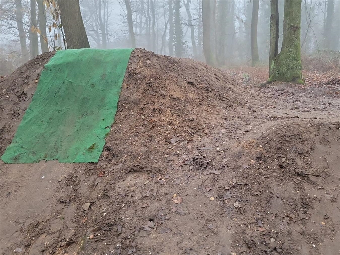 Die Mountainbike-Strecke am Schmuhlsberg musste zurückgebaut werden. Foto: Gemeinde Alpen