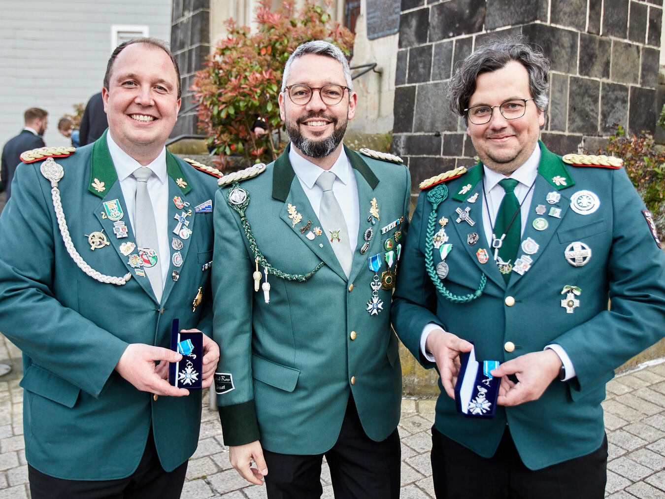 "Die neuen Ritter aus Rees: Johannes Erlebach, René Bolk, Benedikt Brömling, Gruppenfoto von TobiasHerbstMedia"