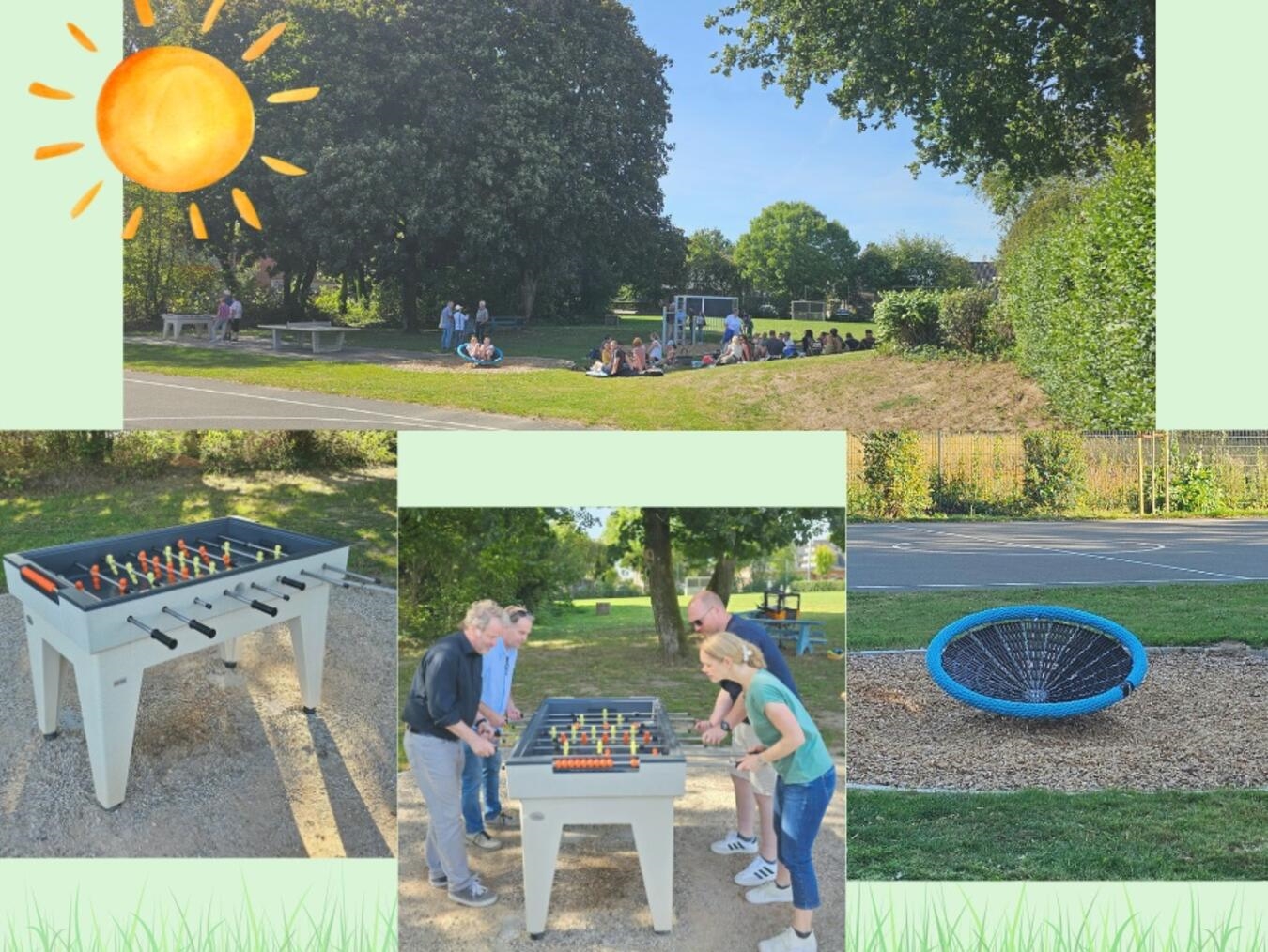 Neue Spielgeräte am Bolzplatz Rosenstraße Die neuen Spielgeräte sorgten direkt für großen Spaß. Foto: privat