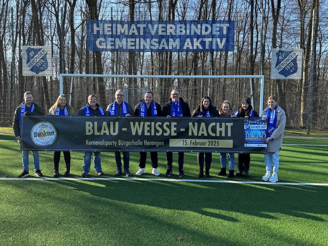 Die Organisatoren des SV Herongen freuen sich auf viele närrische Besucher in der Heronger Bürgerhalle. Foto: privat