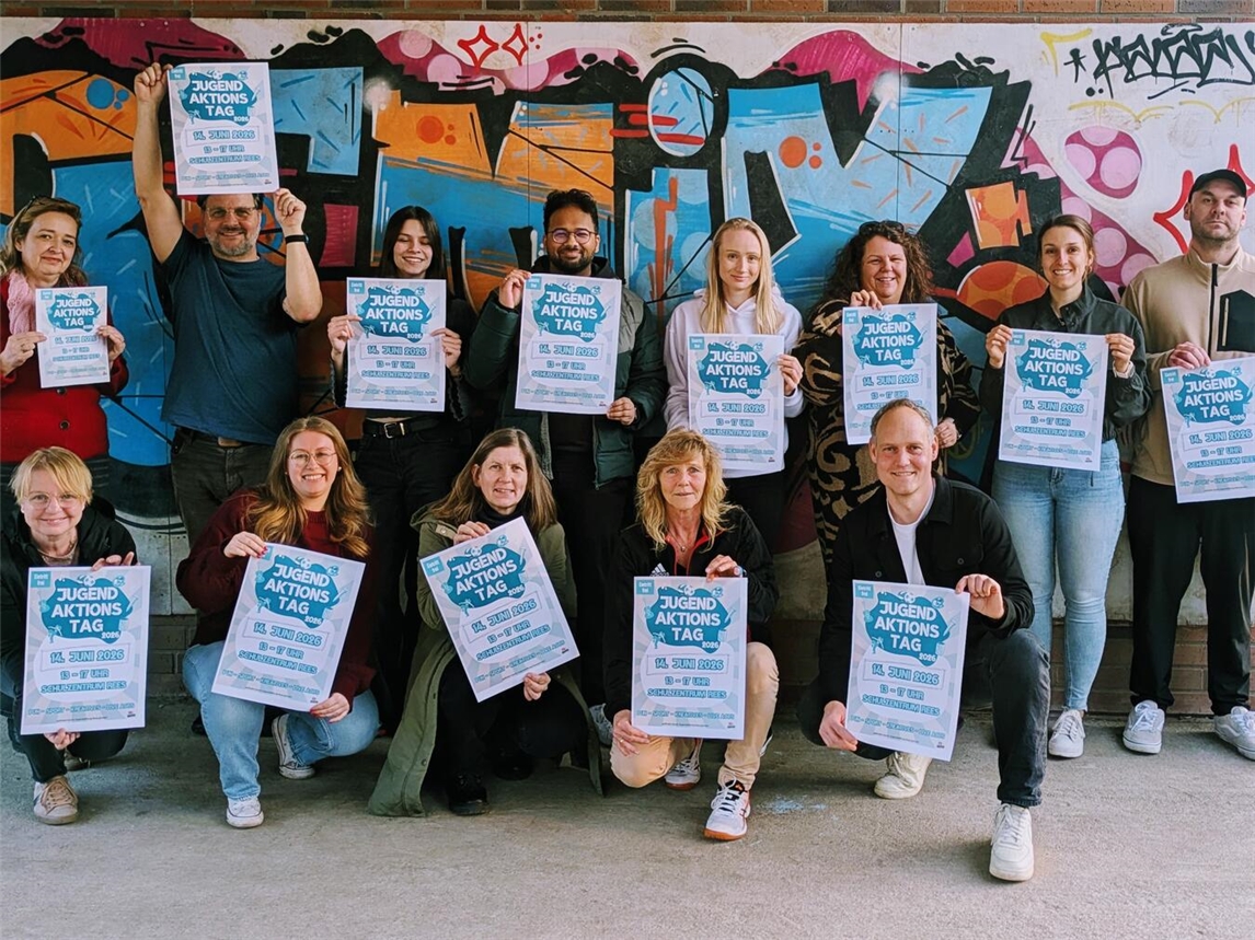 "Organisatoren Reeser Jugendaktionstag Gruppenfoto Veranstaltung Stadt Rees"