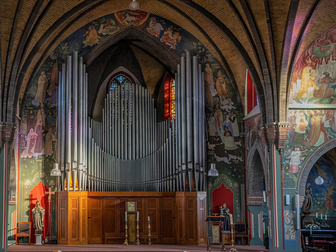 Orgel in St.-Antonius-von-Padua-Kirche, Nieuw-Dijk, Didam, Niederlande.