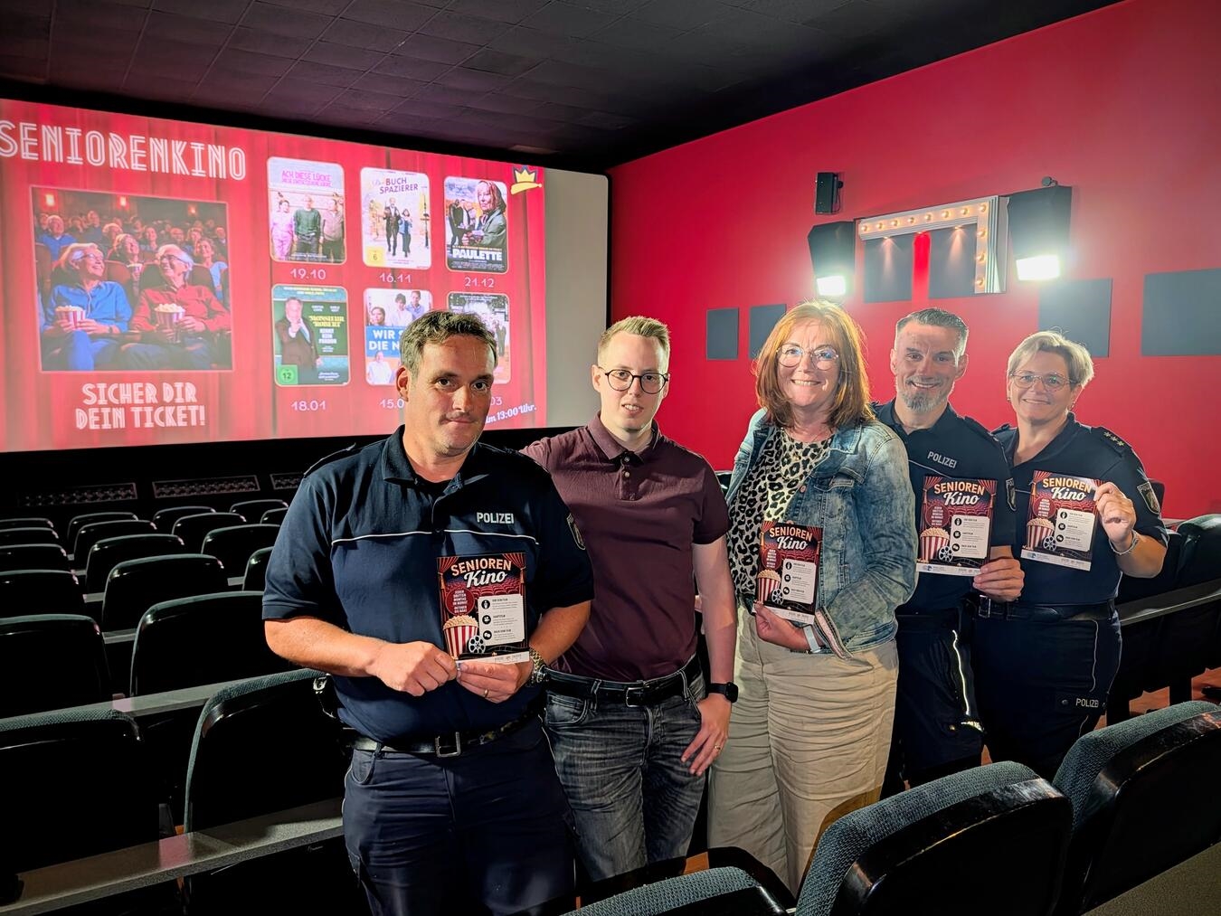 "Polizei Kreis Kleve Präventionsarbeit im Seniorenkino Herzogtheater, Oktober Start, Foto: J. Kurs"
