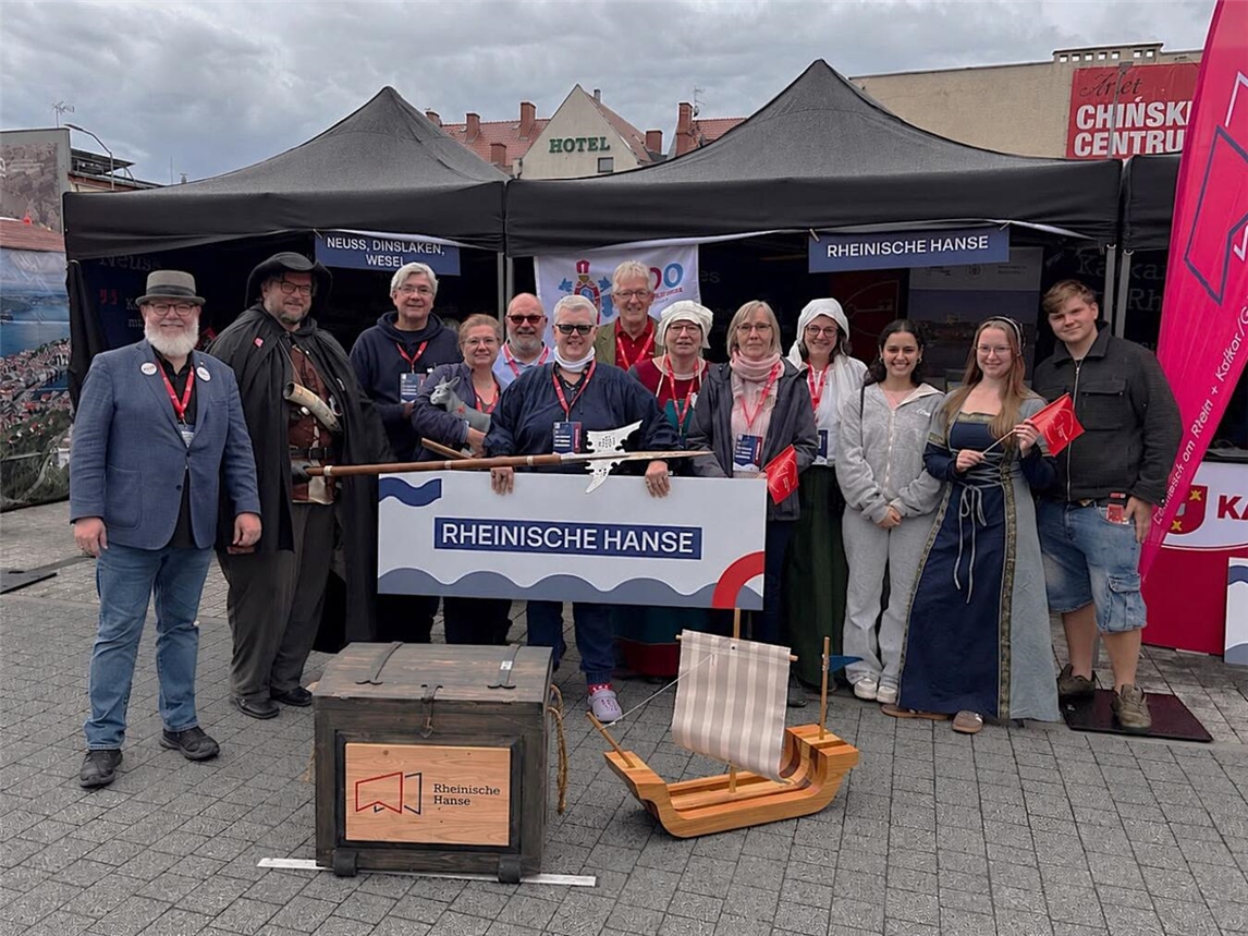 Rheinische Hanse Delegation beim 46. Internationalen Hansetag in Stargard mit Vertretern aus Neuss, Dinslaken und Emmerich.