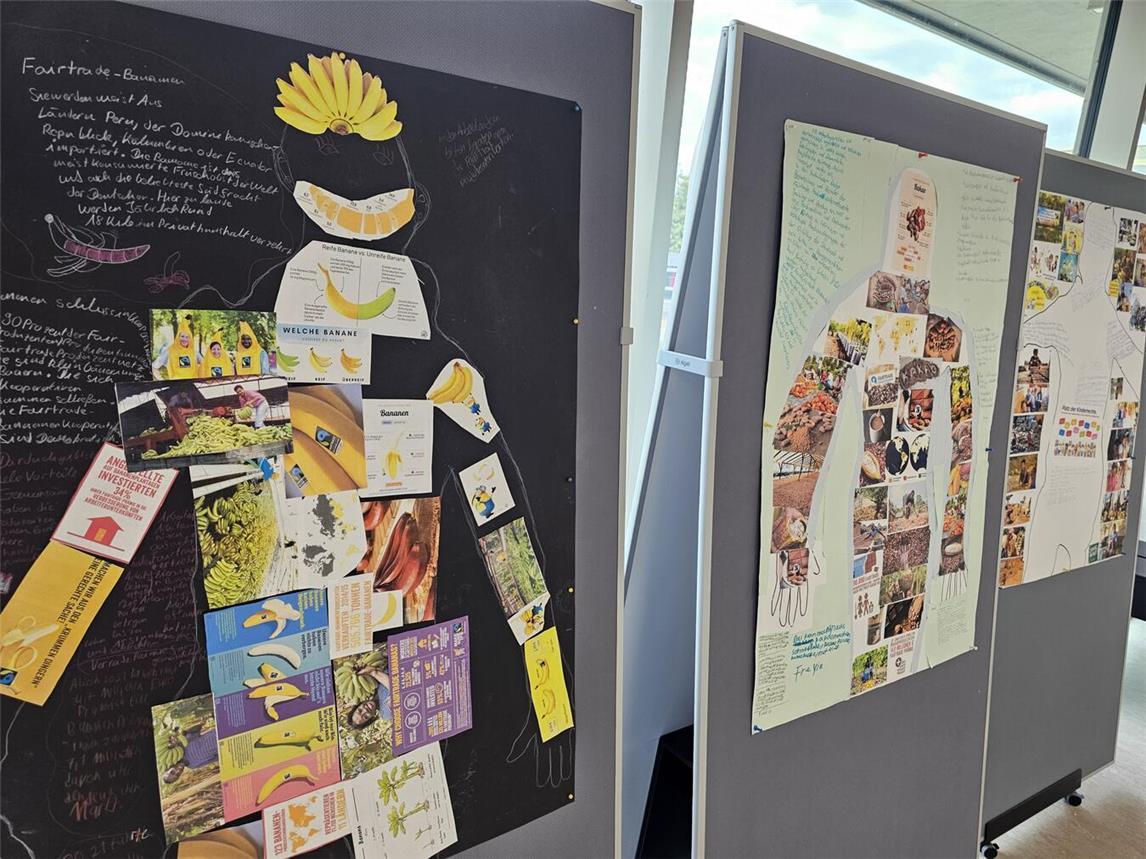 Die Schüler haben sich dem Thema Fairtrade mit viel Kreativität genähert. NN-Fotos: Thomas Langer