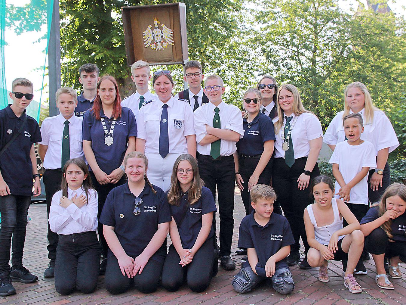 Die Schützenjugend ermittelte ebenso wie die Erwachsenen beim Königsschießen ihre Prinzen und Sieger. NN-Foto: Theo Leie