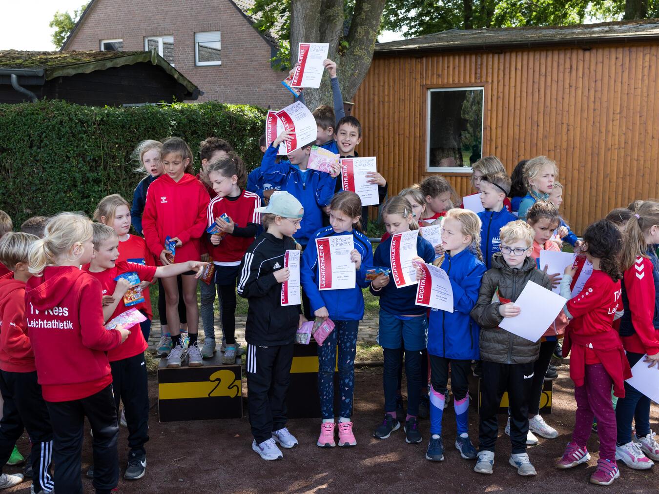 Die Siegerehrung der U10 beim Reeser Mehrkampftag. Foto: privat