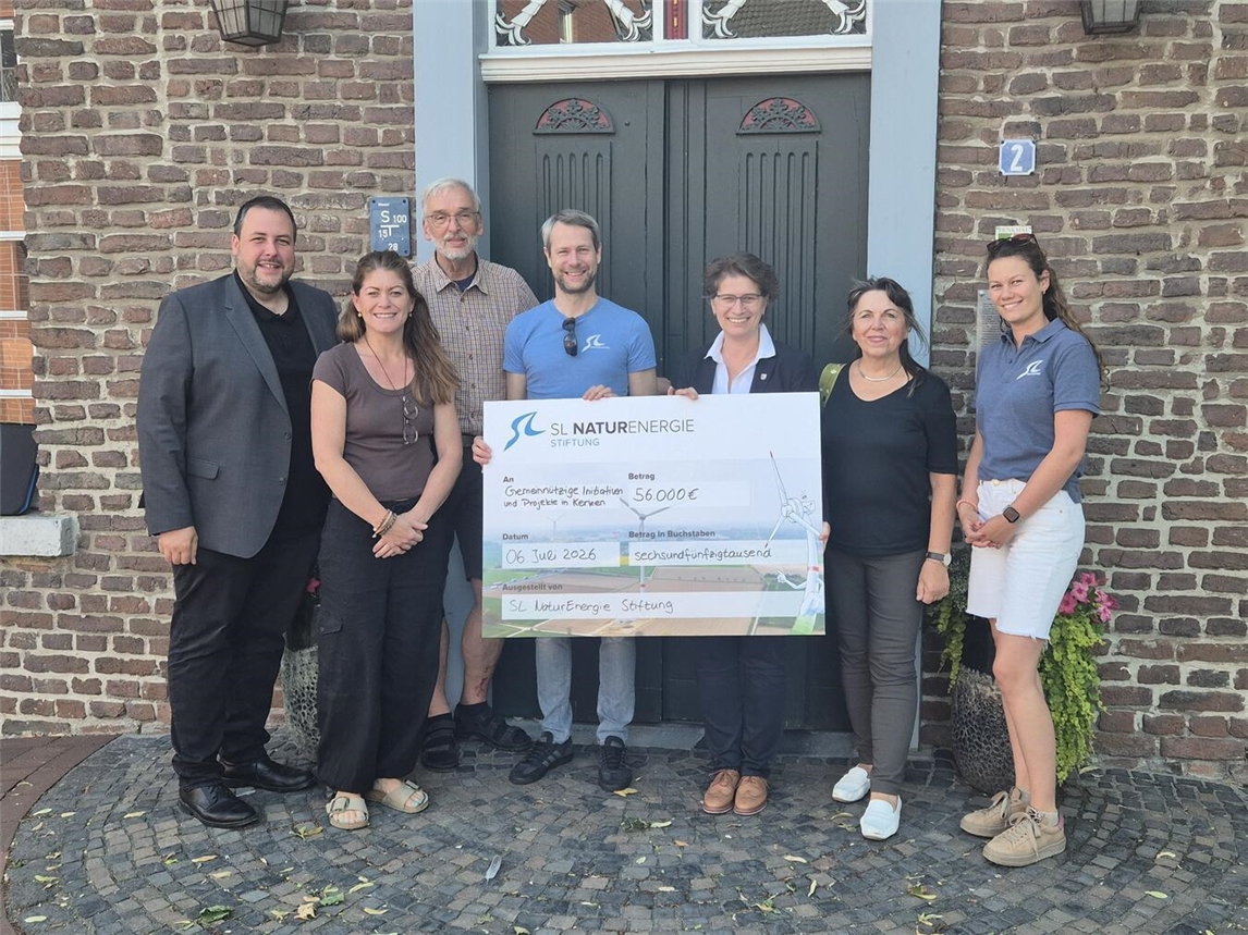 "SL NaturEnergie Stiftung überreicht Fördermittel für gemeinnützige Projekte in Kerken, Gemeinde Kerken"