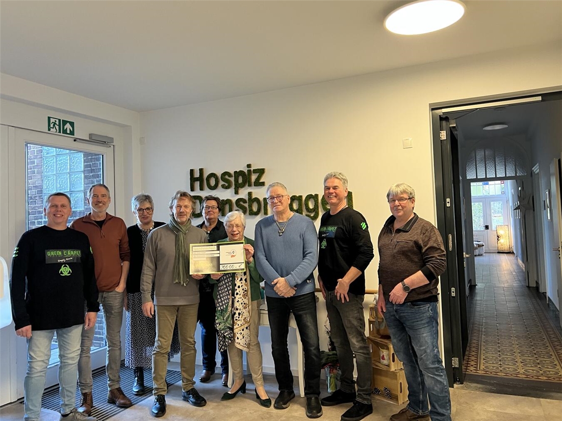 "Übergabe einer 700 Euro Spende an den Förderverein des Hospizes Donsbrüggen"