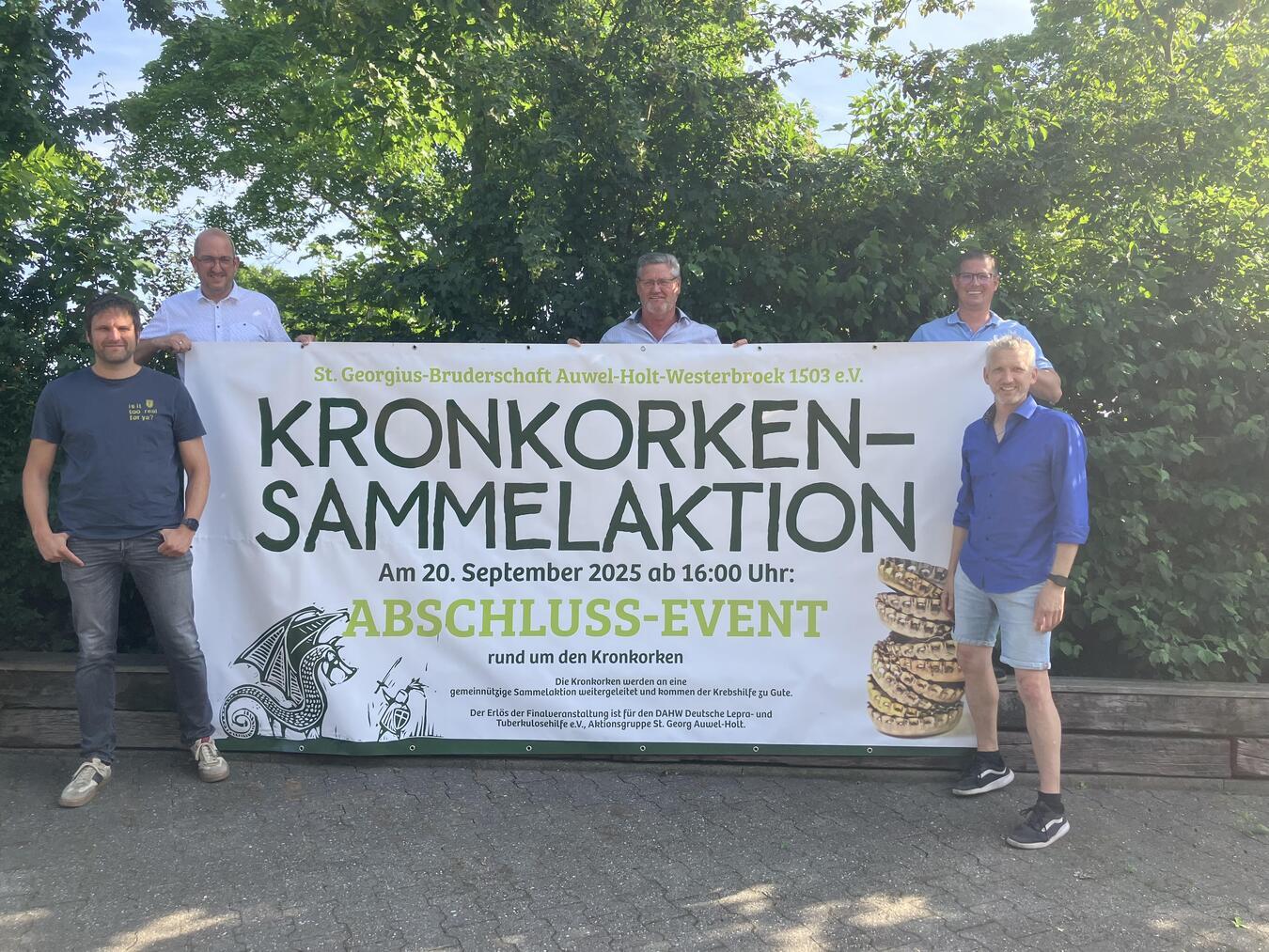 Die St. Georgius Bruderschaft freut sich auf viele Besucher am 20. September: (v.l.) Andreas Grzona, Stefan Neinhuis, Matthias Loy, Michael Heuvels und Stefan Trienekens.Foto: privat