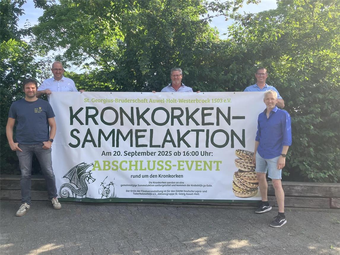 Die St. Georgius Bruderschaft freut sich auf viele Besucher am 20. September: (v.l.) Andreas Grzona, Stefan Neinhuis, Matthias Loy, Michael Heuvels und Stefan Trienekens.Foto: privat