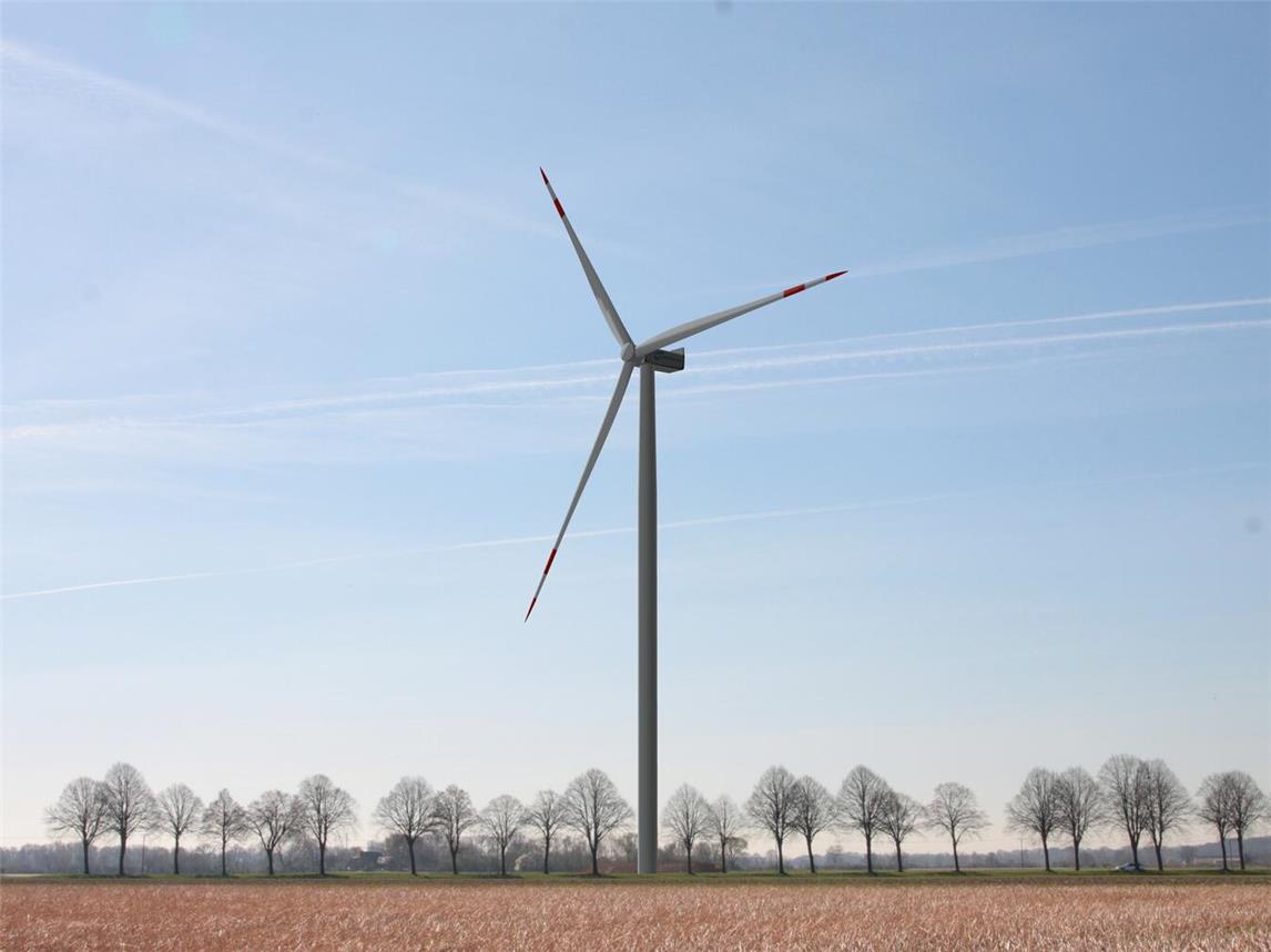 Die Stadtwerke Kalkar betreiben eine Windenergieanlage zwischen Hönnepel und Hanselaer. Foto: Stadtwerke Kalkar
