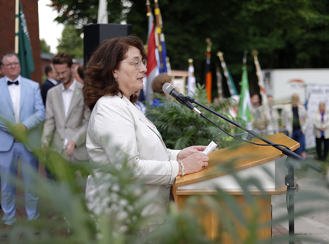 Die stellvertretende Landrätin  Agnes Teilmans bei ihrer Ansprache. NN-Foto: The...