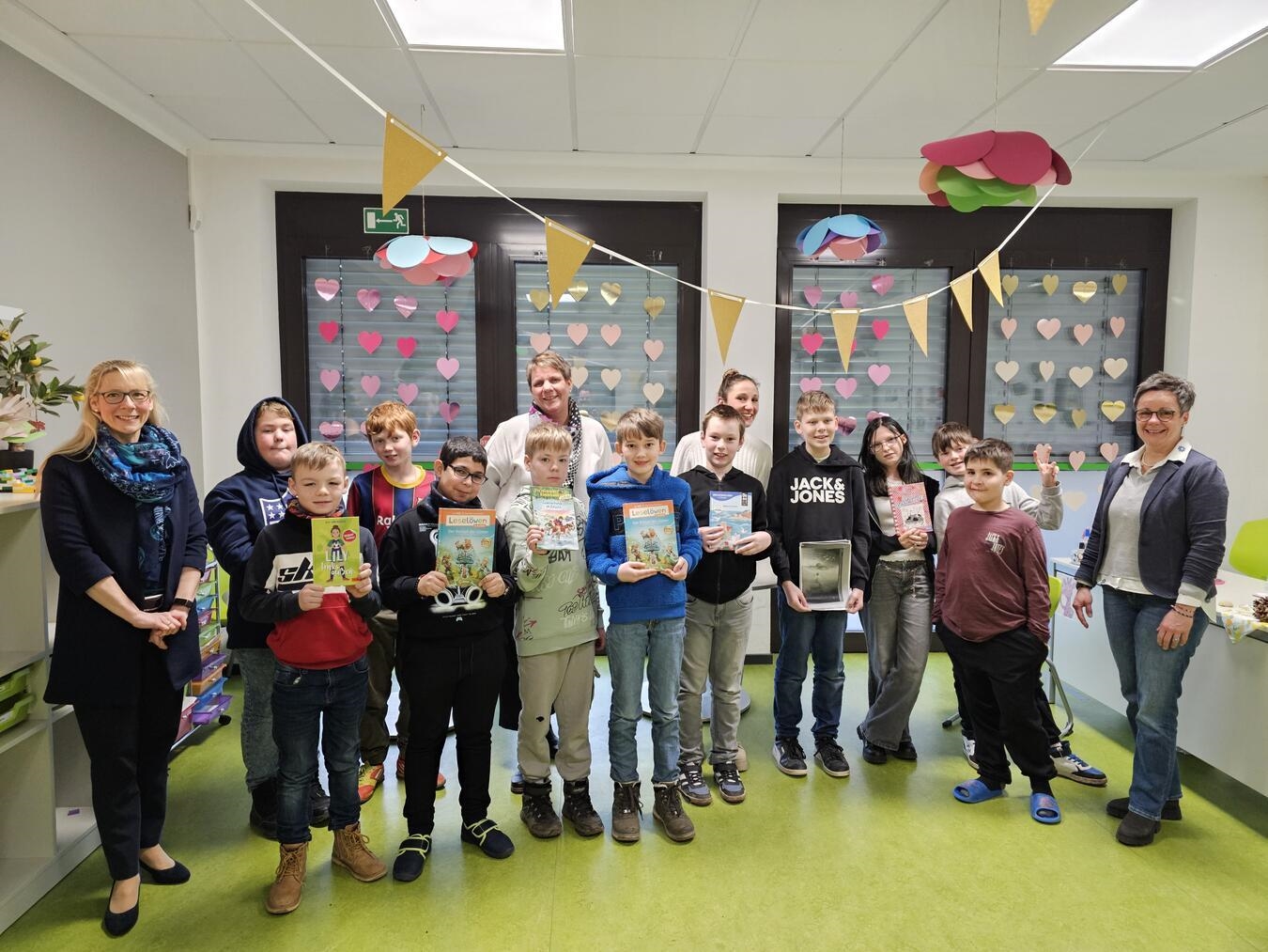 "Teilnehmer der Gelderlandschule beim Vorlesewettbewerb Leselöwen, NN-Foto: Thomas Langer"