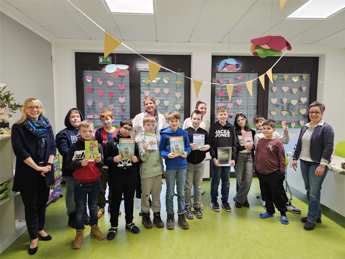 "Teilnehmer der Gelderlandschule beim Vorlesewettbewerb Leselöwen, NN-Foto: Thomas Langer"