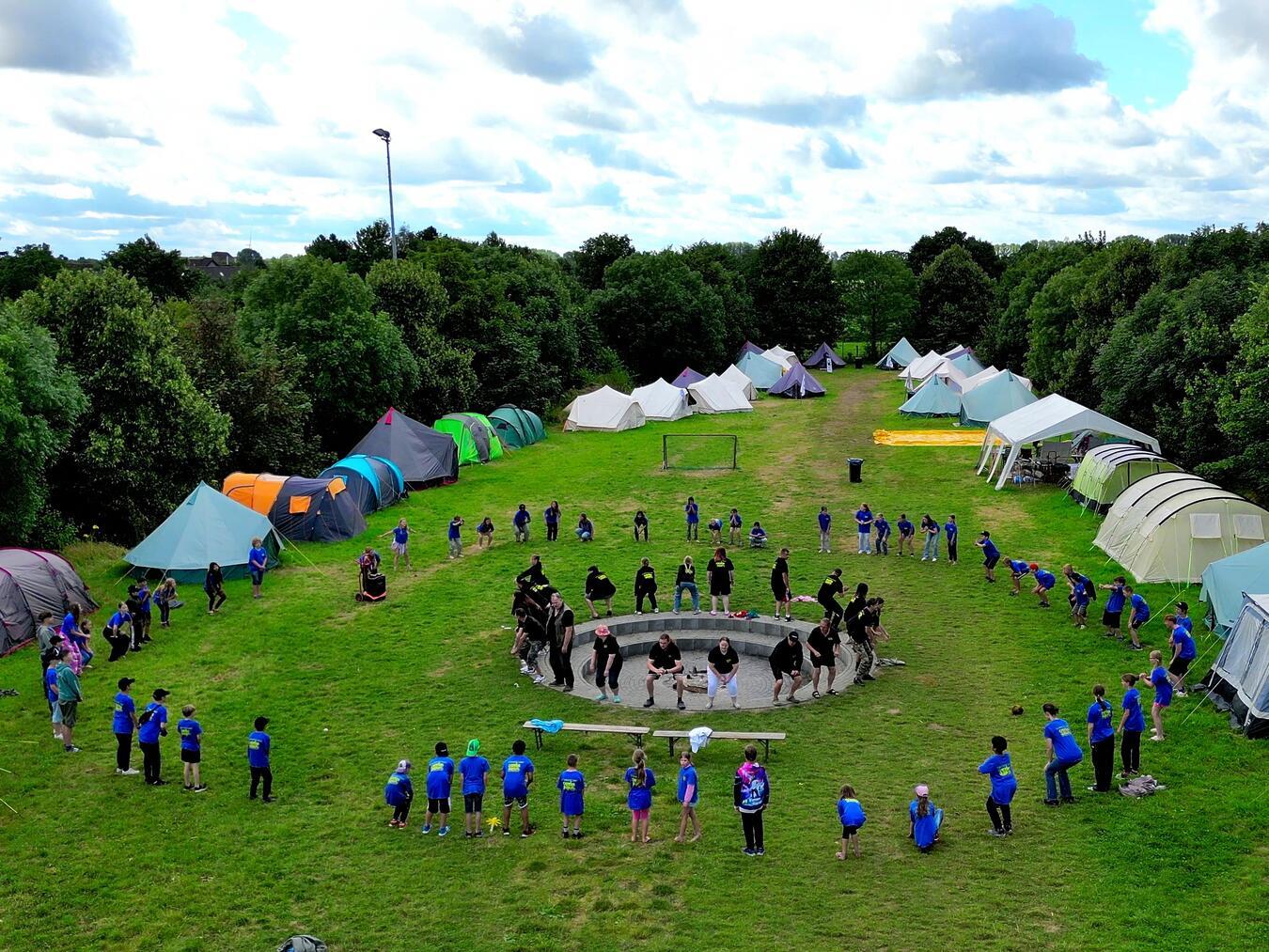 Die Teilnehmer des Pfadfinder-Sommercamps 2025 sind auf dem Zeltplatz in Kevelaer-Kervenheim untergebracht. Foto: Michael Krenn