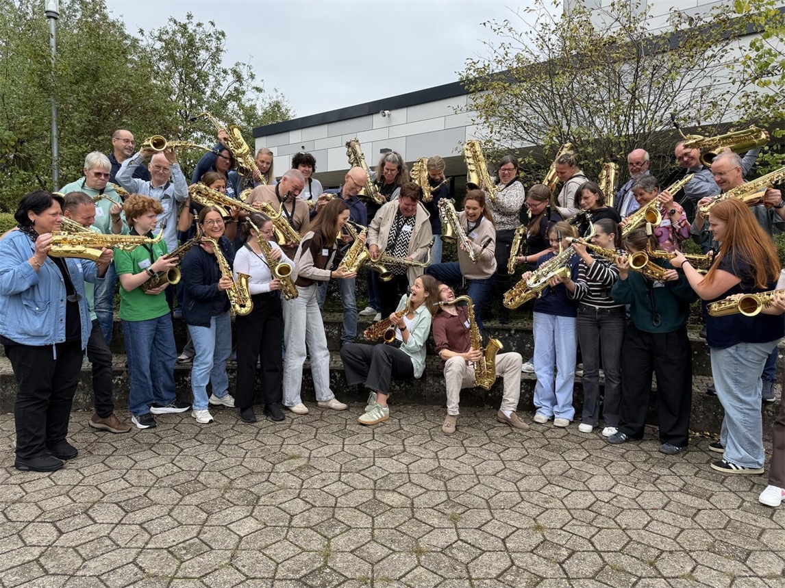 Die Teilnehmer des Saxophon-Workshops. Foto: Musikverein Menzelen