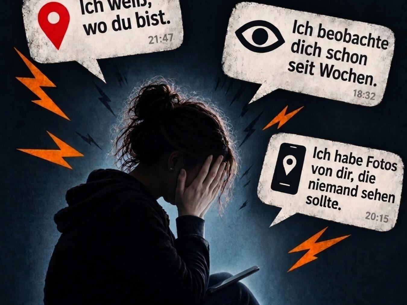 "Veranstaltung zu digitaler Gewalt in Kevelaer, KI-generiertes Bild"